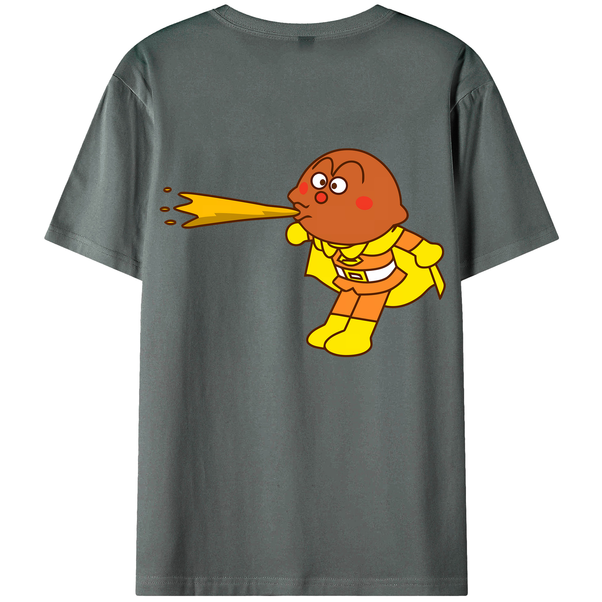 （画像用） アンパンマン Anpanman 綿100％ メンズ半袖Tシャツ（バックプリント） 通気性